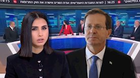 יצחק הרצוג ומגי טביבי, צילום: מסך ערוץ 14, Yonatan Sindel/Flash90